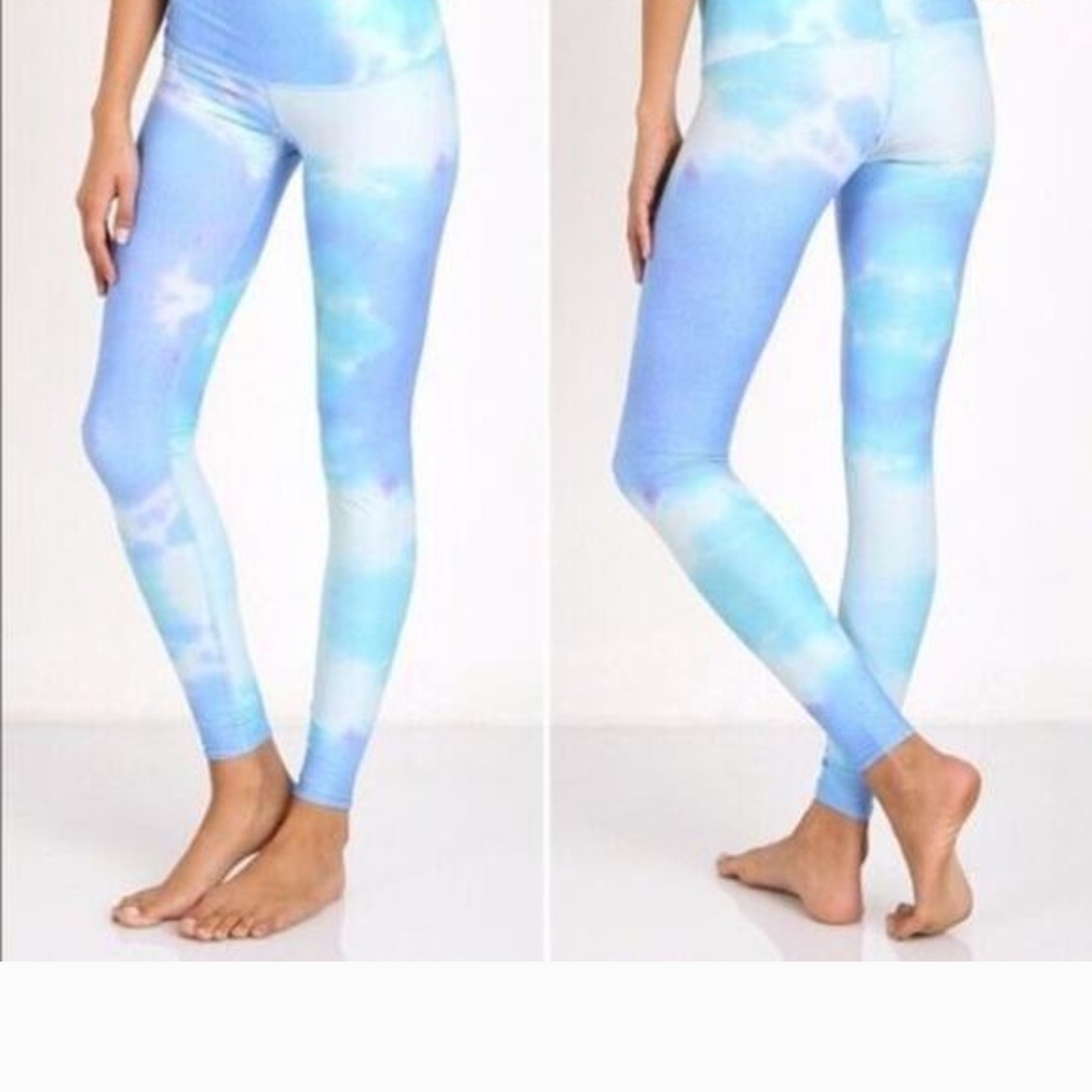 Blue Tie-Dye Leggings